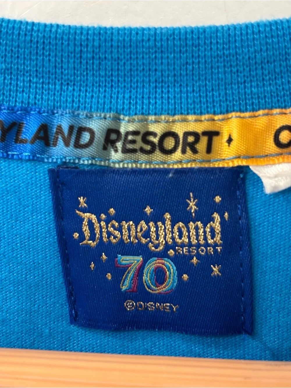 Disney Disneyland 70th Anniversary Blue Mickey Mouse Tee **See Measurements**